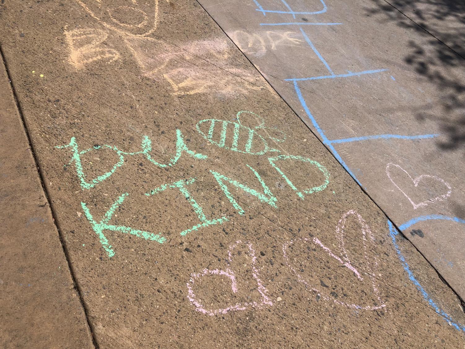 The Mustang Kindness Week Sidewalk Chalk Activity Gets Out Of Hand